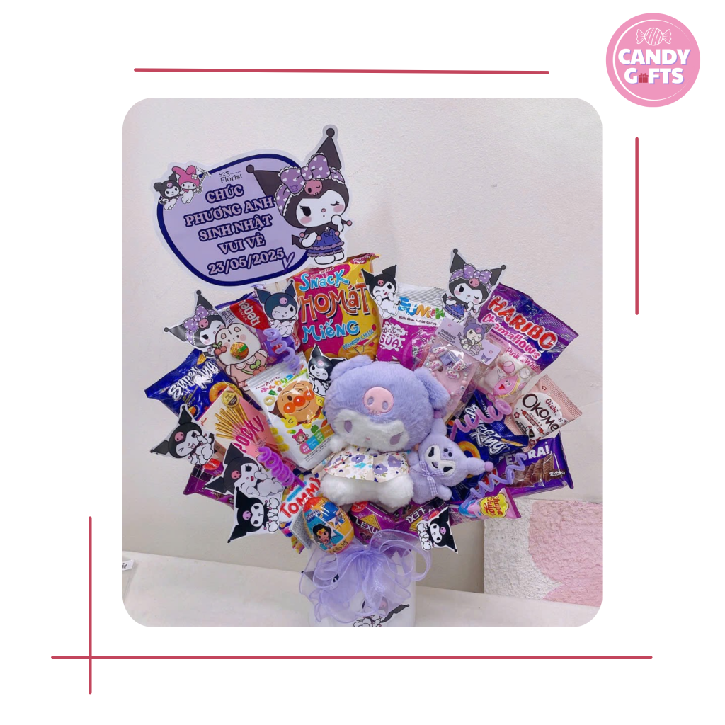 Bó Hoa Quà Tặng Sweet Melody & Kuromi - Candy Gifts